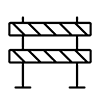 construction barrier icon