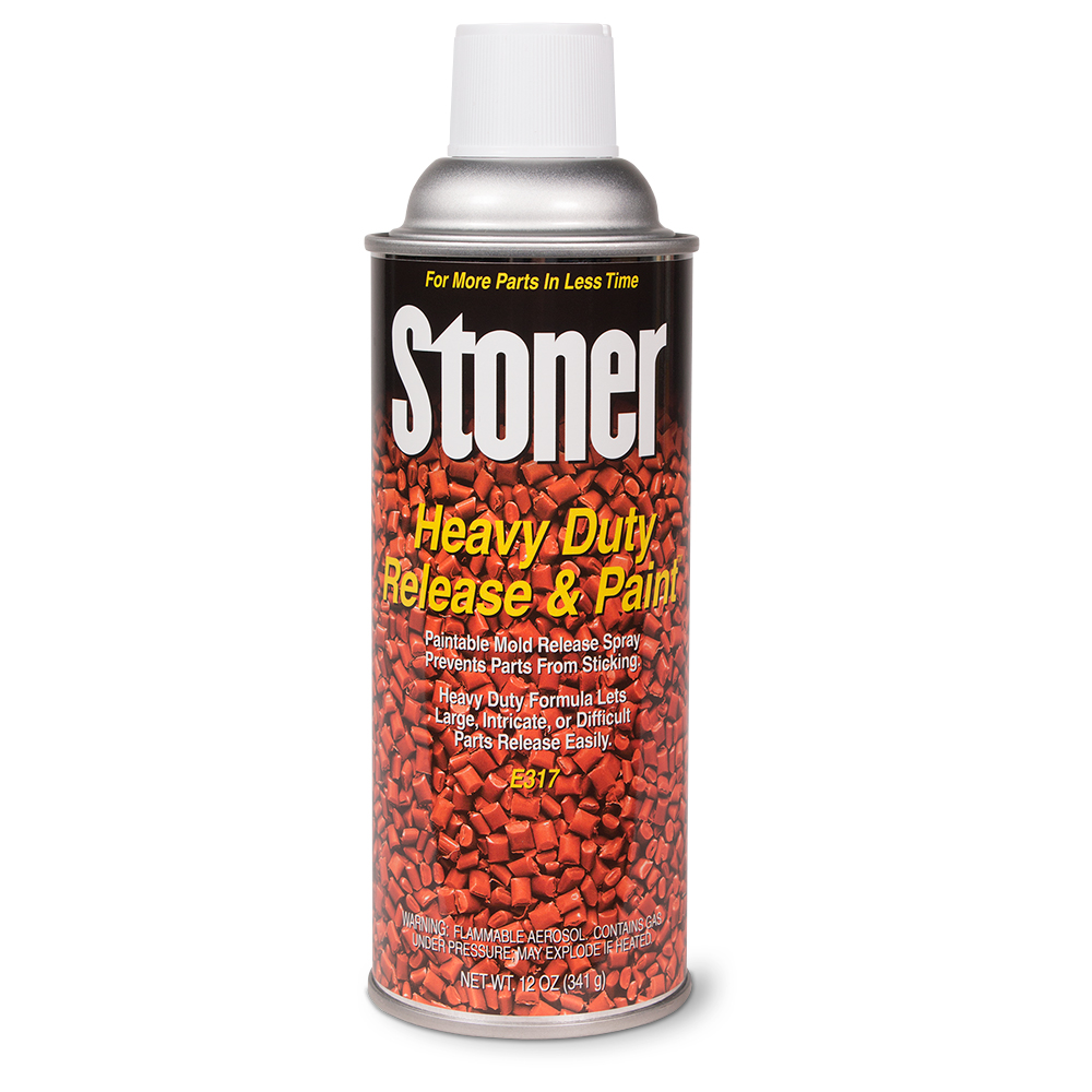 A can of Stoner’s E317 Heavy Duty Release & Paint.