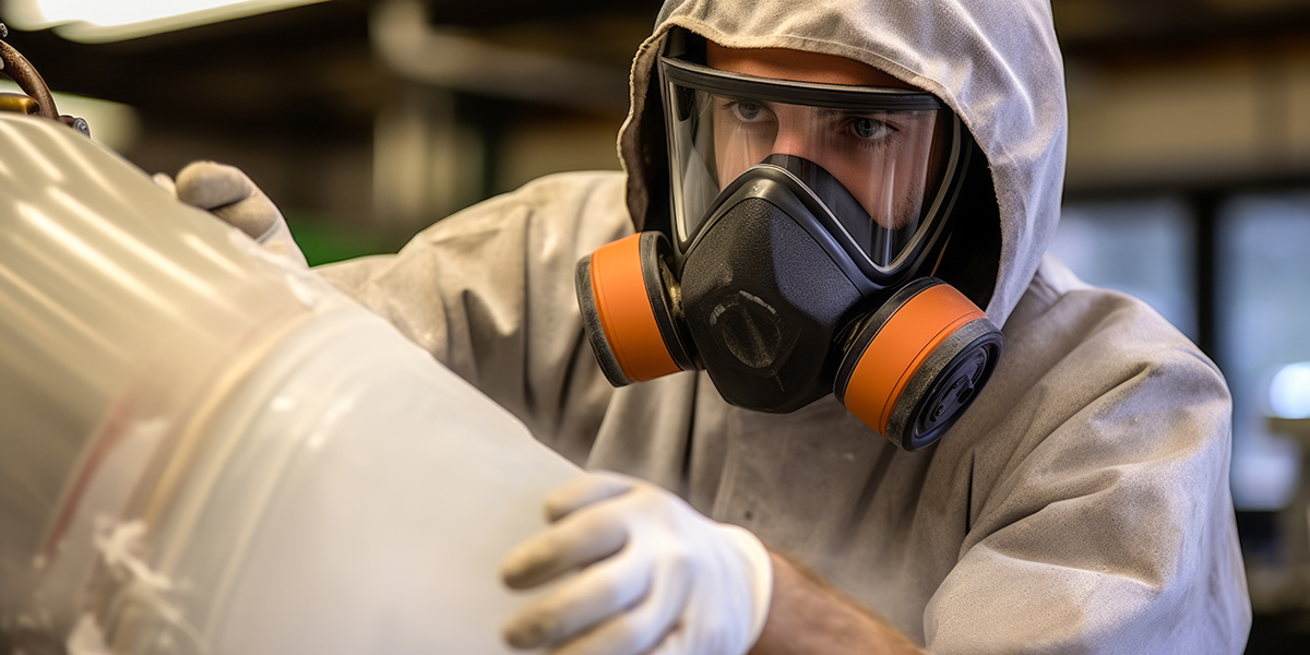 A manufacturing professional manipulates a molded product