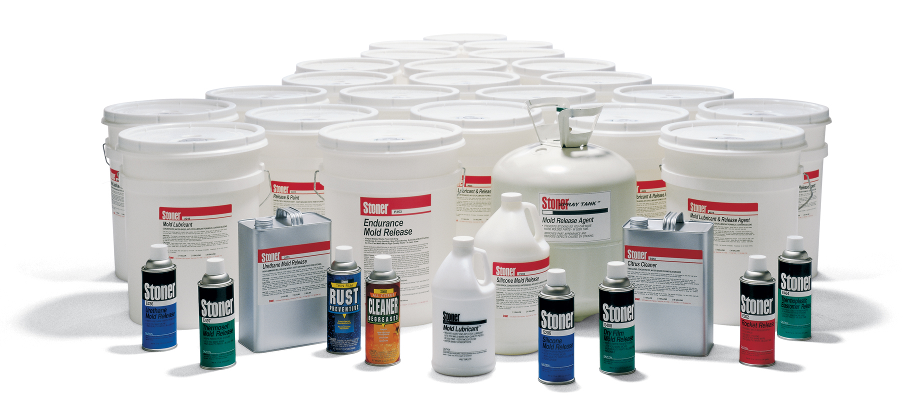 A group of industrial molding products from Stoner Molding.